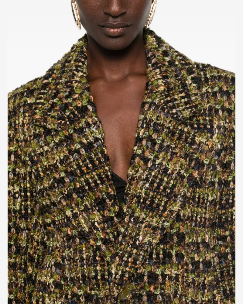 Saint Laurent Tweed Blazer — Olive Olive