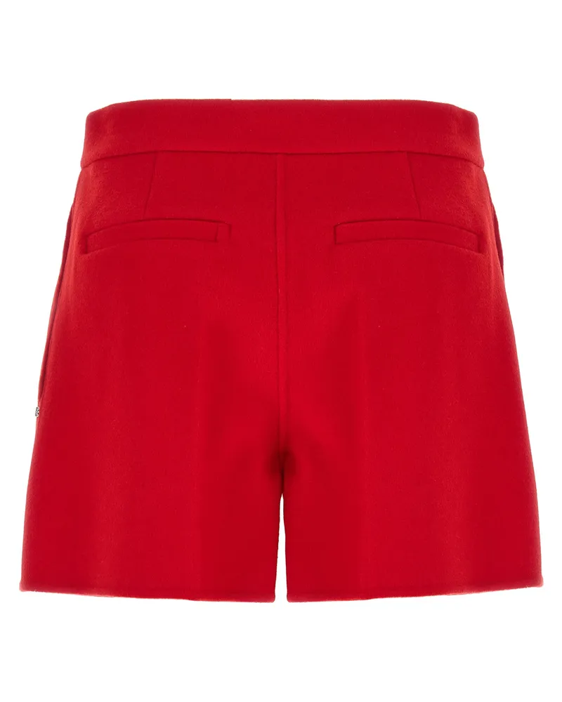 SPORTMAX Women's Multicolor Virgin Wool Bermuda Shorts Red