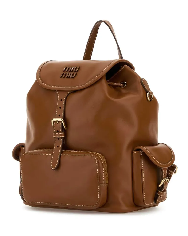 Miu Miu Women's Borse Cognac Vitello A Mano Bag Brown