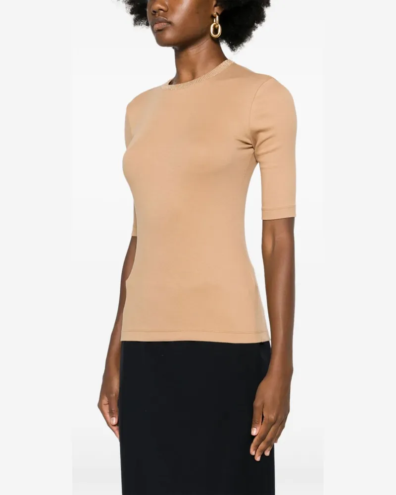 Fabiana Filippi Women's Jersey T-Shirt Aw24 W Caramel