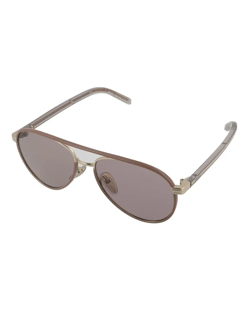 Prada 0PR Pilot-Frame Sunglasses — Grey Grey