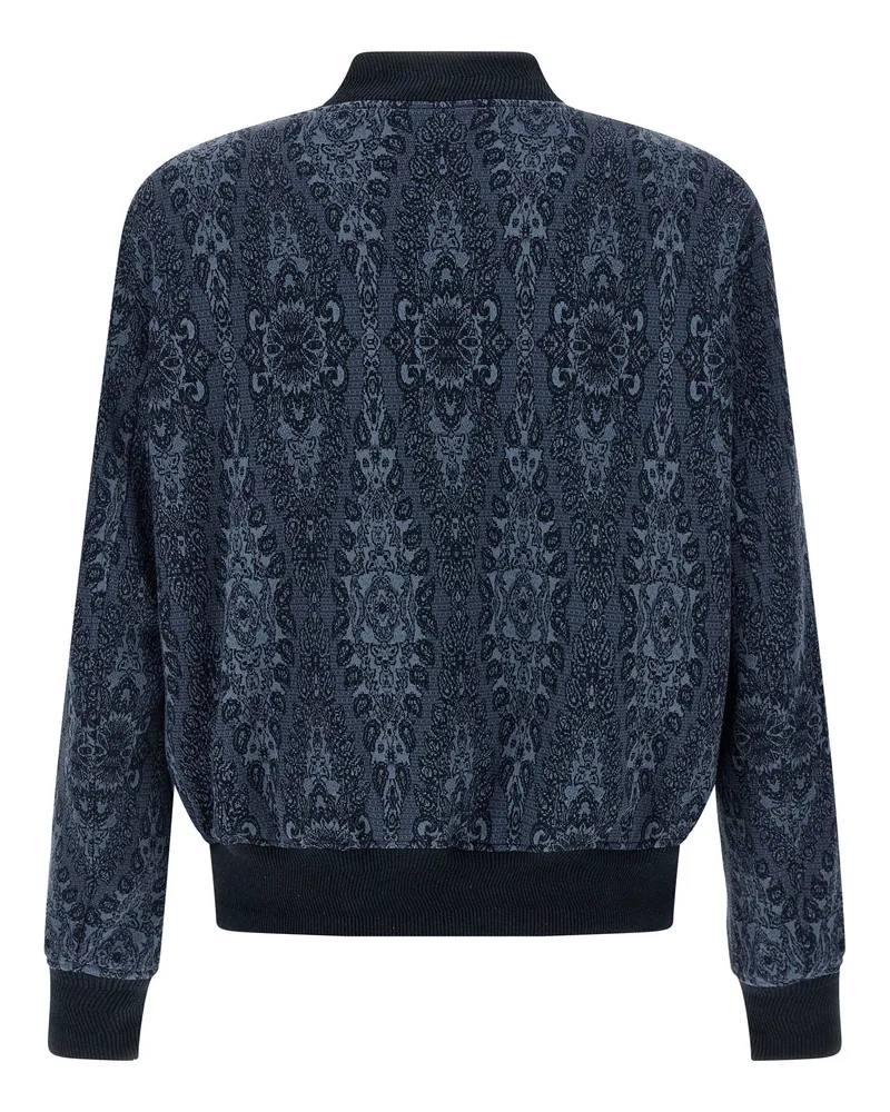 Etro Men's Blue Cotton Bomber Clothing Blue