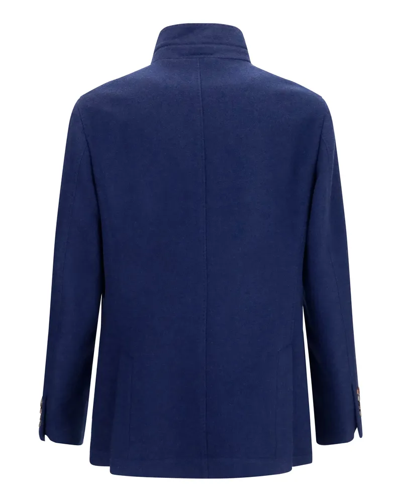 Brunello Cucinelli Men Cashmere Jacket Ocean Blue (capra Hircus Blue
