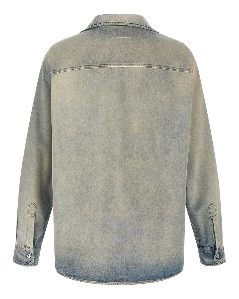 Maison Margiela Deconstructed Denim Shirt — Blue Blue