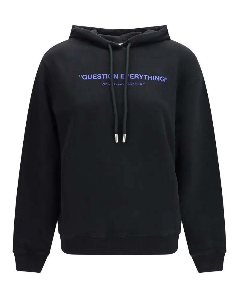 OFF-WHITE Question Everything Hoodie — Black Black