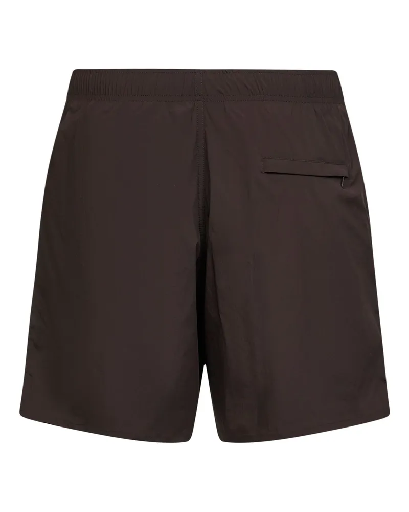 Jil Sander Men's Brown Stretch Nylon Logo Swim Shorts Polyamide Beachwear Sea Clothing Brown
