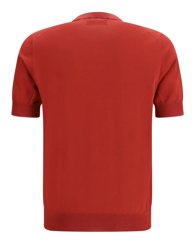 Brunello Cucinelli Men's Cotton T-Shirt Fragola+nebbia T-Shirts And Polos Red