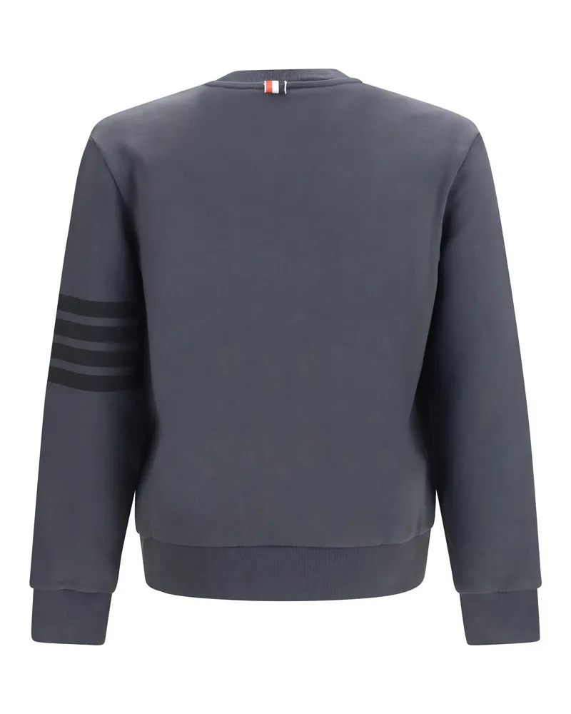 Thom Browne 4-Bar Crewneck Sweatshirt — Gray Gray