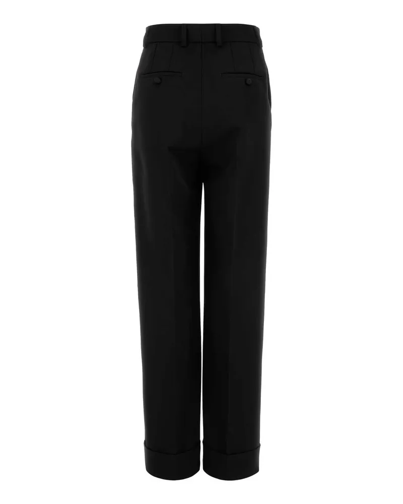 Dolce & Gabbana Women's Black Wool Pant Nero Exterior: Virgin Pantaloni Black