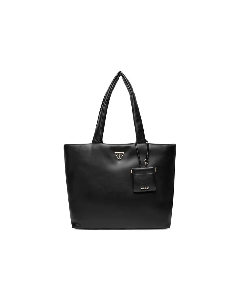 Guess Women's Tote Black Polyurethane Tote-bags Black