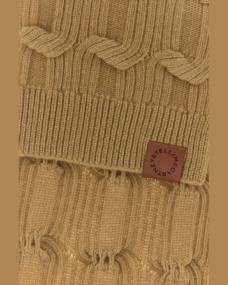 Stella McCartney Women's Camel Wool Scarf Sciarpe E Foulard Camel