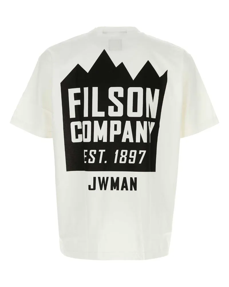 Junya Watanabe Men White Cotton T-Shirt Whitexblack Exterior White