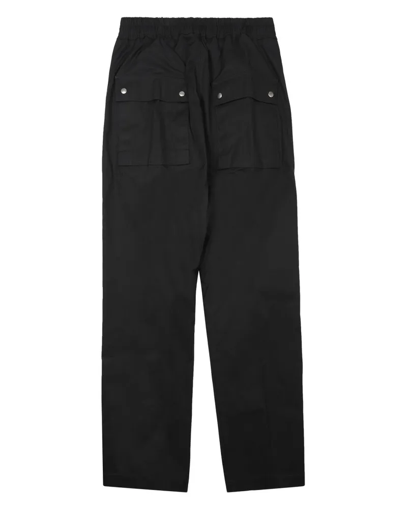 Rick Owens Men's Bela Cotton Trousers Black Black
