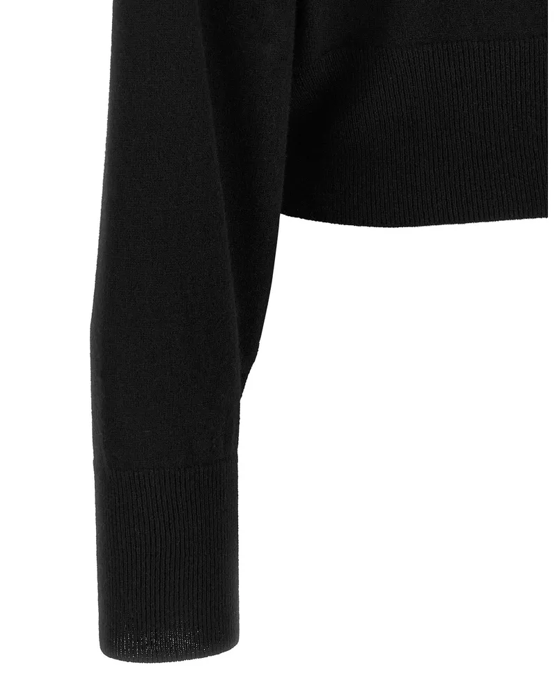 NUDE Ruffled Sweater — Black Black