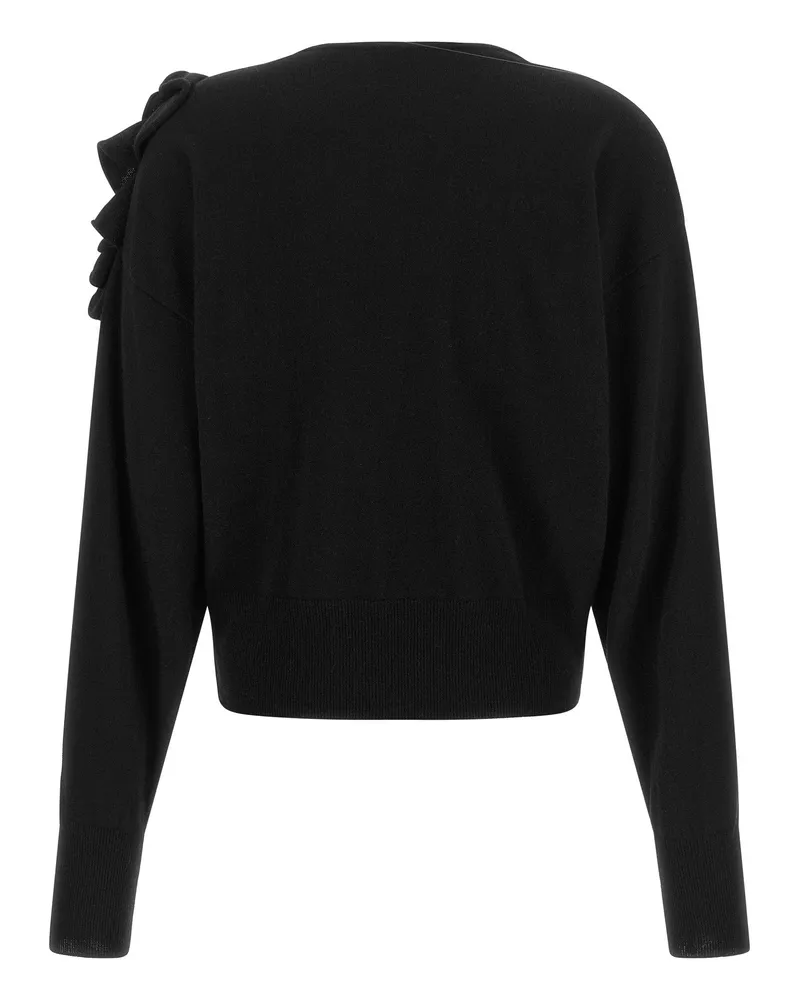 NUDE Ruffled Sweater — Black Black