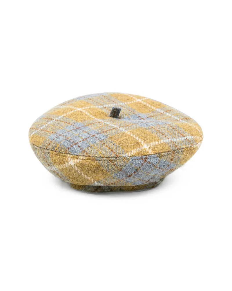Vivienne Westwood 8102002I Tartan Wool Knit Beanie — Yellow Yellow