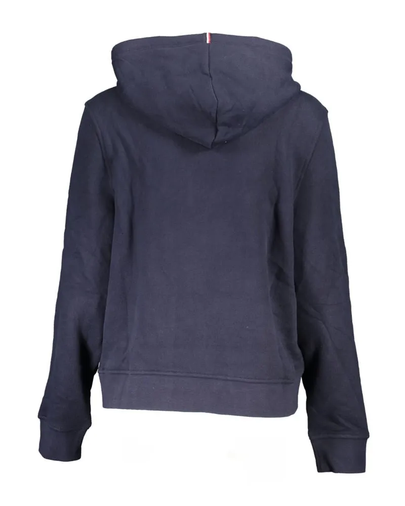 Tommy Hilfiger Cotton-Blend Brushed Hoodie — Blue Blue
