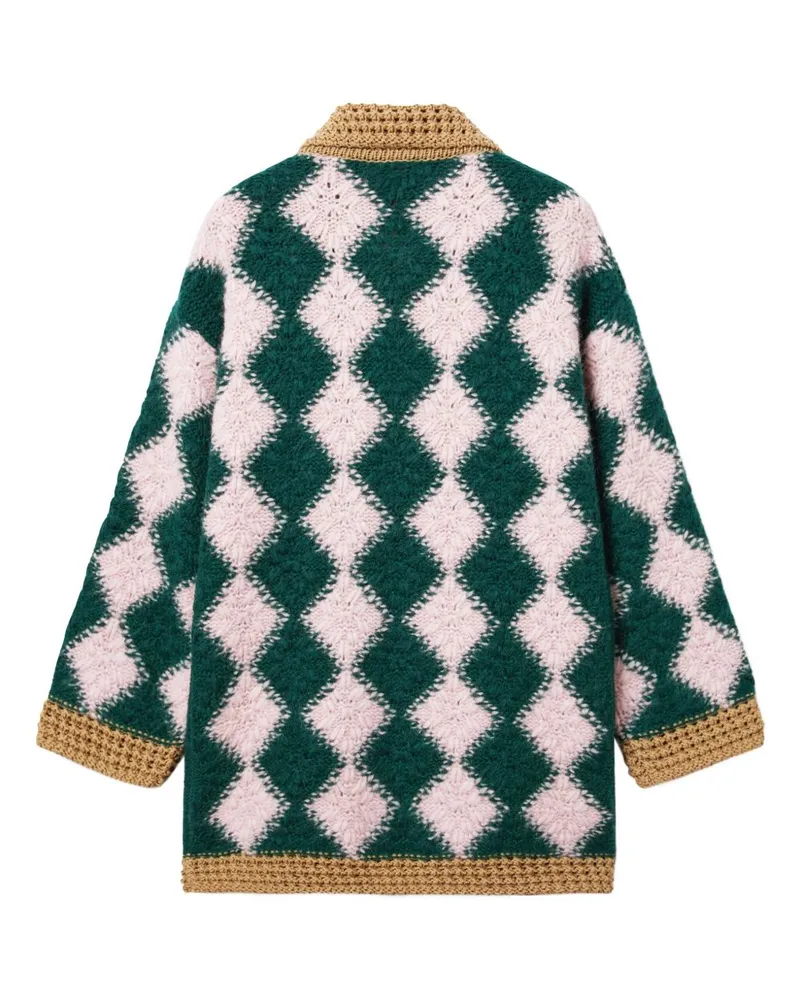 La DoubleJ Women's Cardigan Multicolour Wool Blend Cardigans Sweater Green