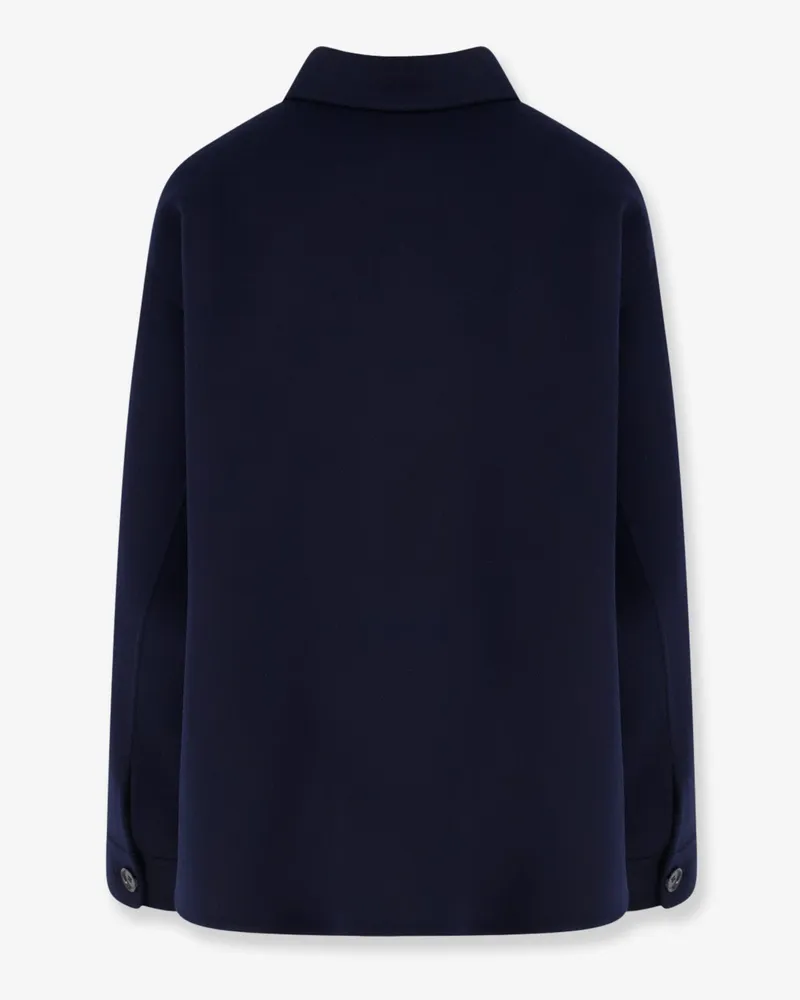 ASPESI Women's Wool Jacket With Buttons Blue Coat Navy