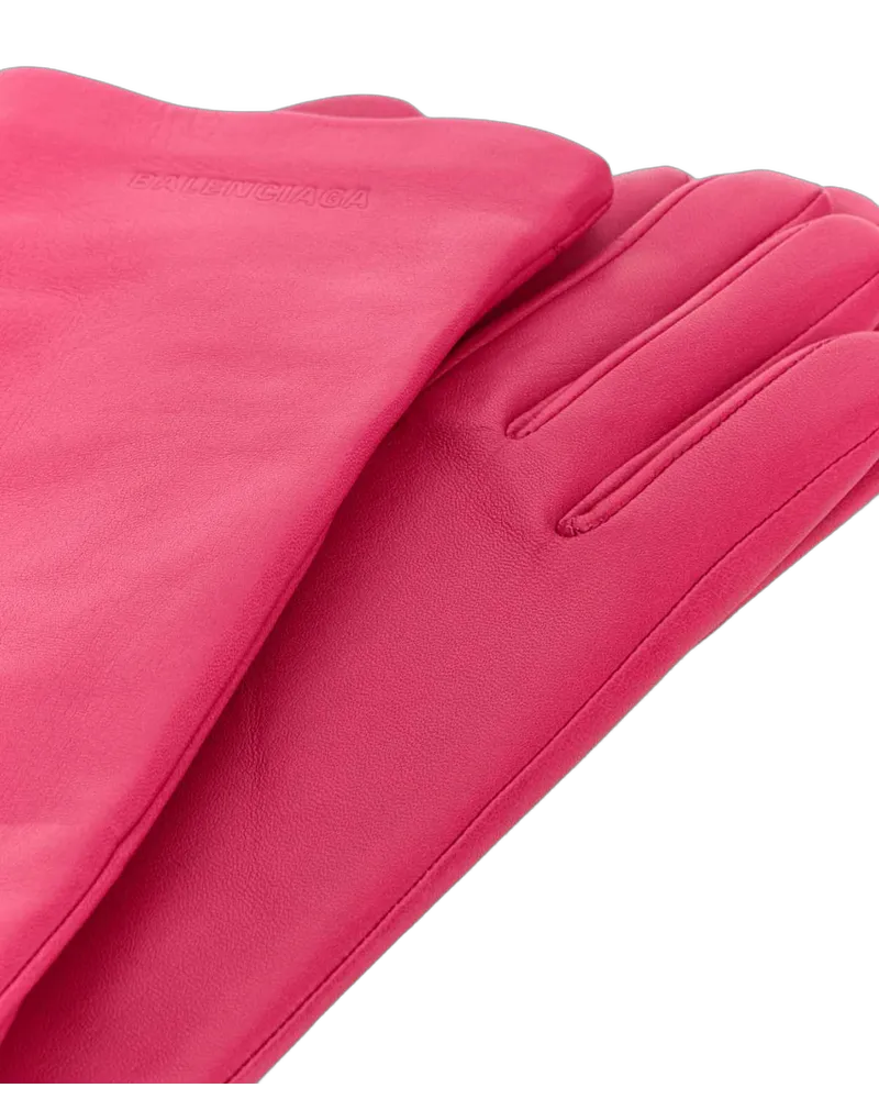 Balenciaga Rose Exterior: Lamb Guanti Glove Rose