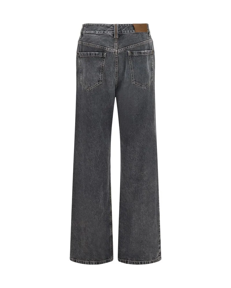 Brunello Cucinelli Cotton Straight-Leg Jeans — Gray Gray