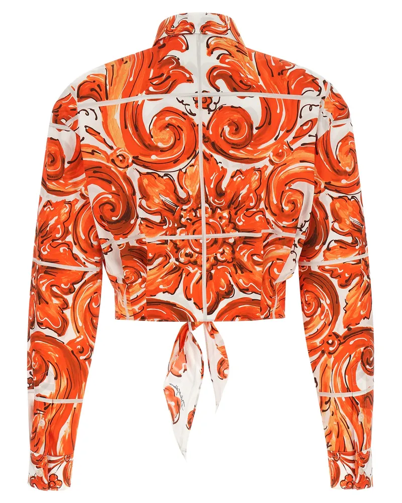 Dolce & Gabbana Women's Orange Cotton Blouse Orange