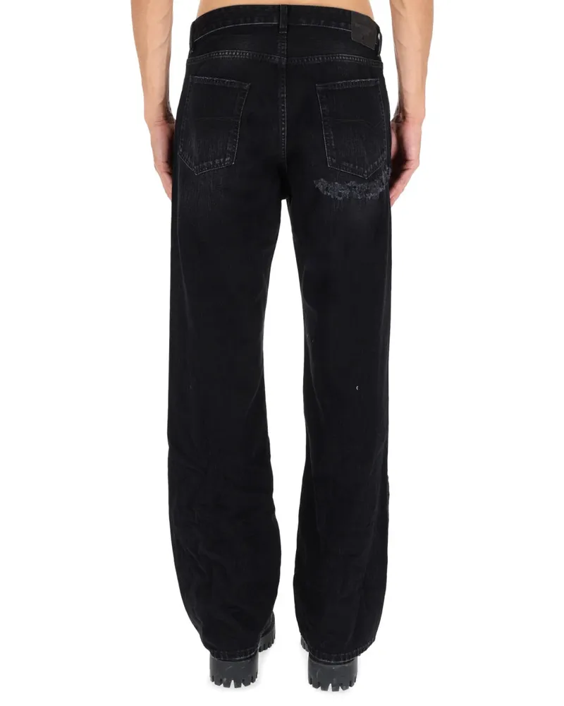 Balenciaga Deconstructed Cotton Jeans — Black Black