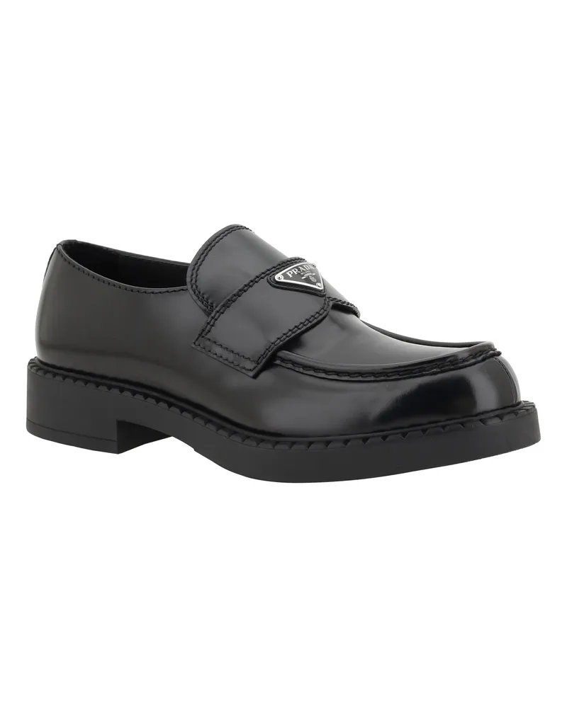 Prada Men's Leather Loafers Nero Black