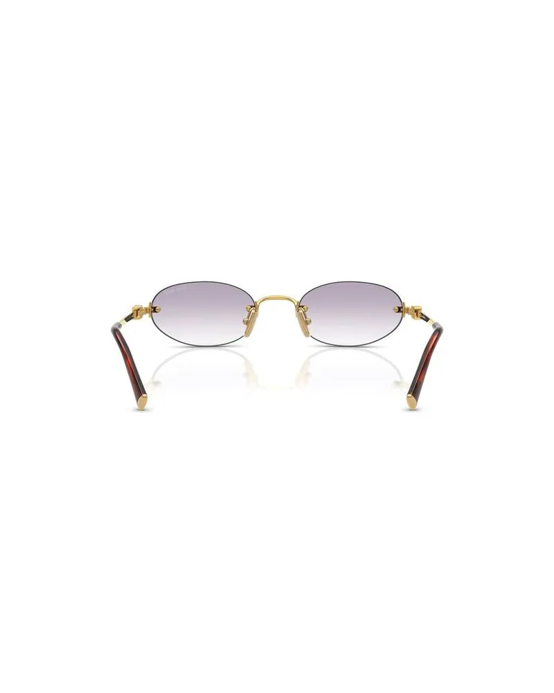 Miu Miu Women's Miu Sunglasses Purple Gradient-Gold Metal Purple