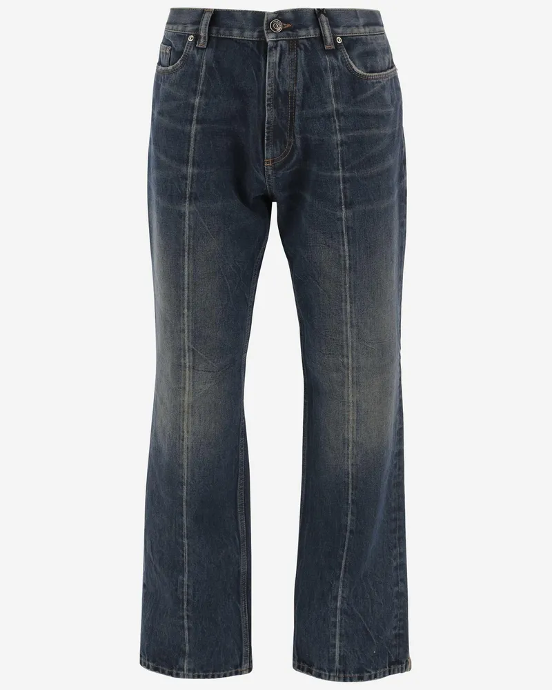Versace Men's Jeans Dark Denim Cotton Navy