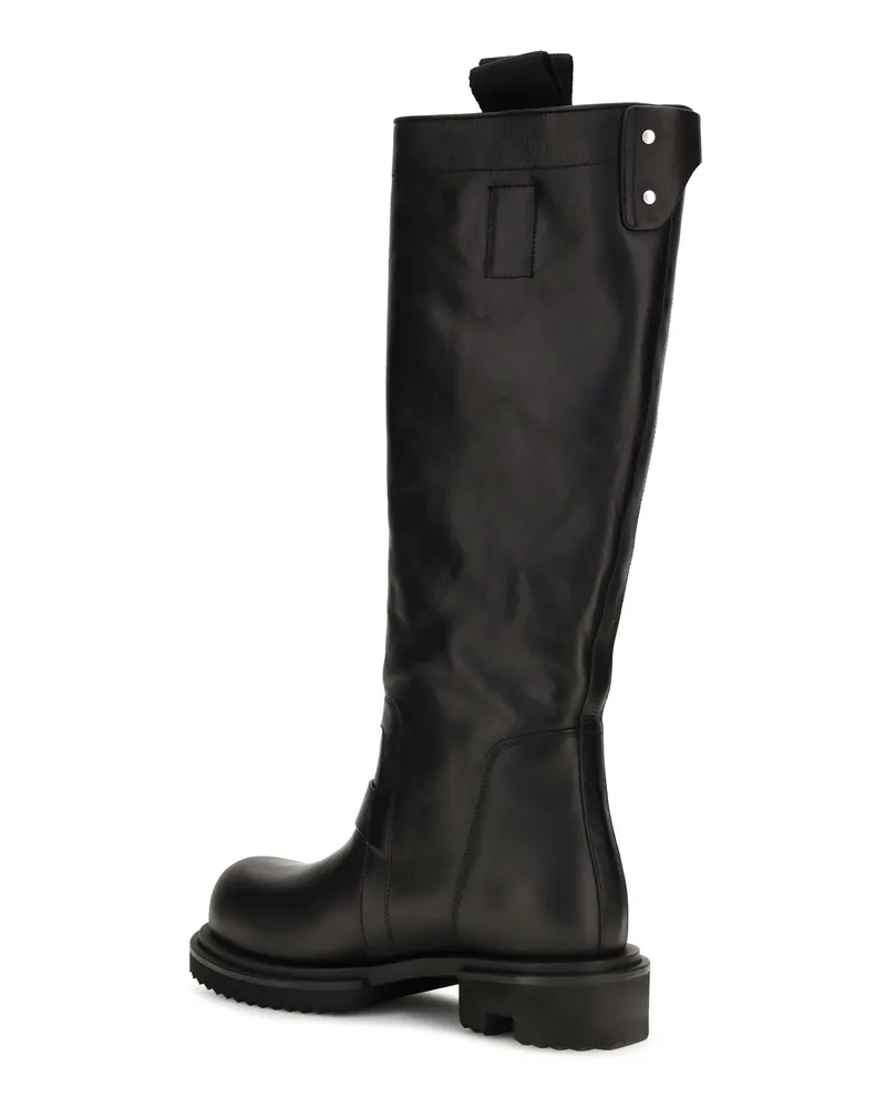 Rick Owens Women's Knee-High Leather Boots Gabe Black Black