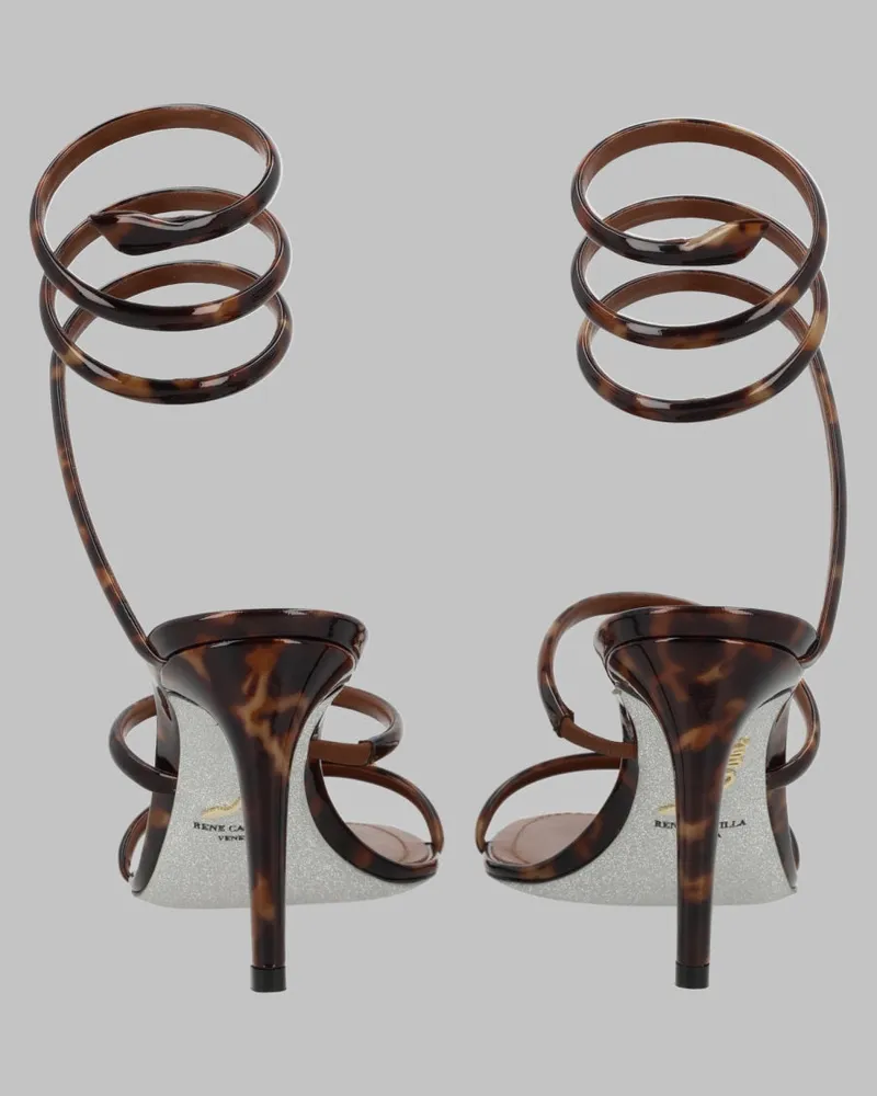 René Caovilla Heeled Sandal — Brown Brown