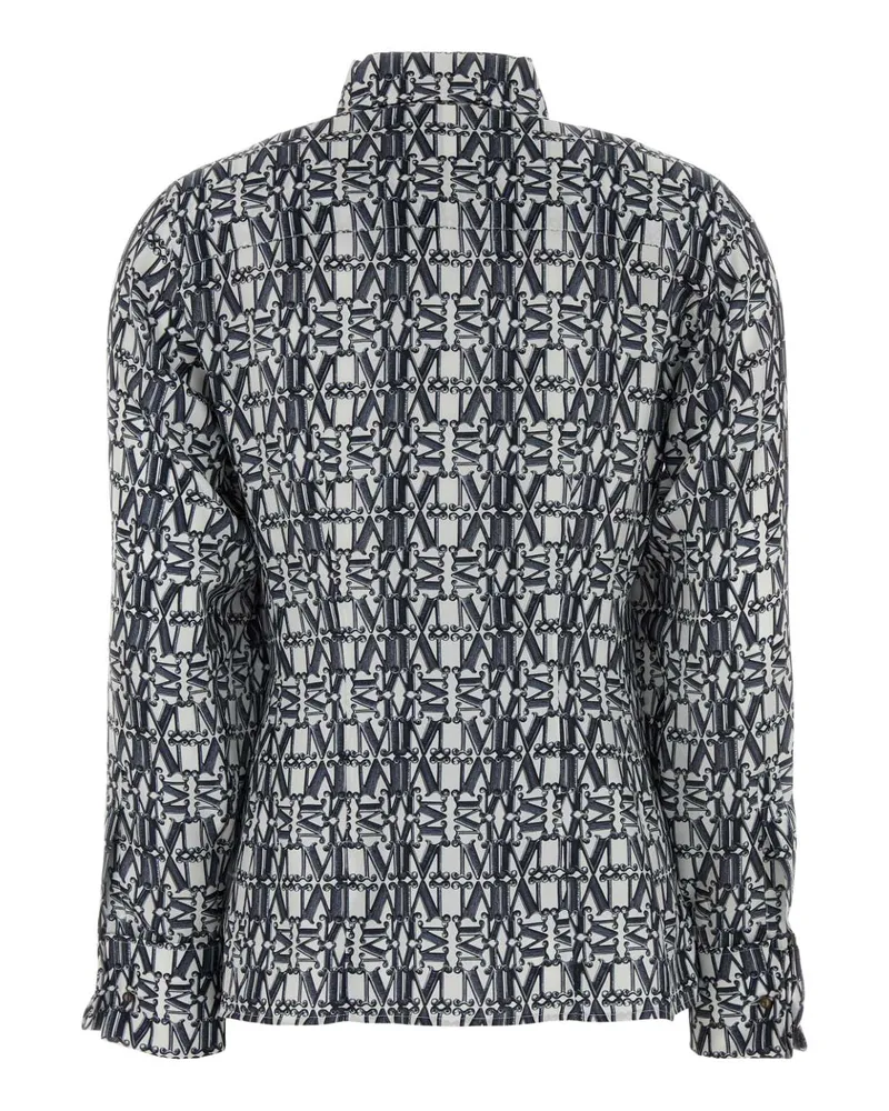 Max Mara Women's Printed Silk Marte Shirt Vela-Blush Exterior: Camicie Vela/blush Multicolor