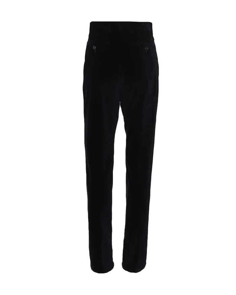 Dolce & Gabbana Men Black Cotton Casual Pants Black