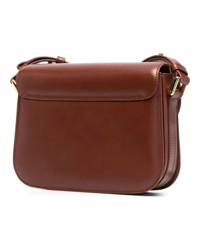 A.P.C. Women's Crossbody Bag Grace Small Brown Leather Cow Shoulder Brown