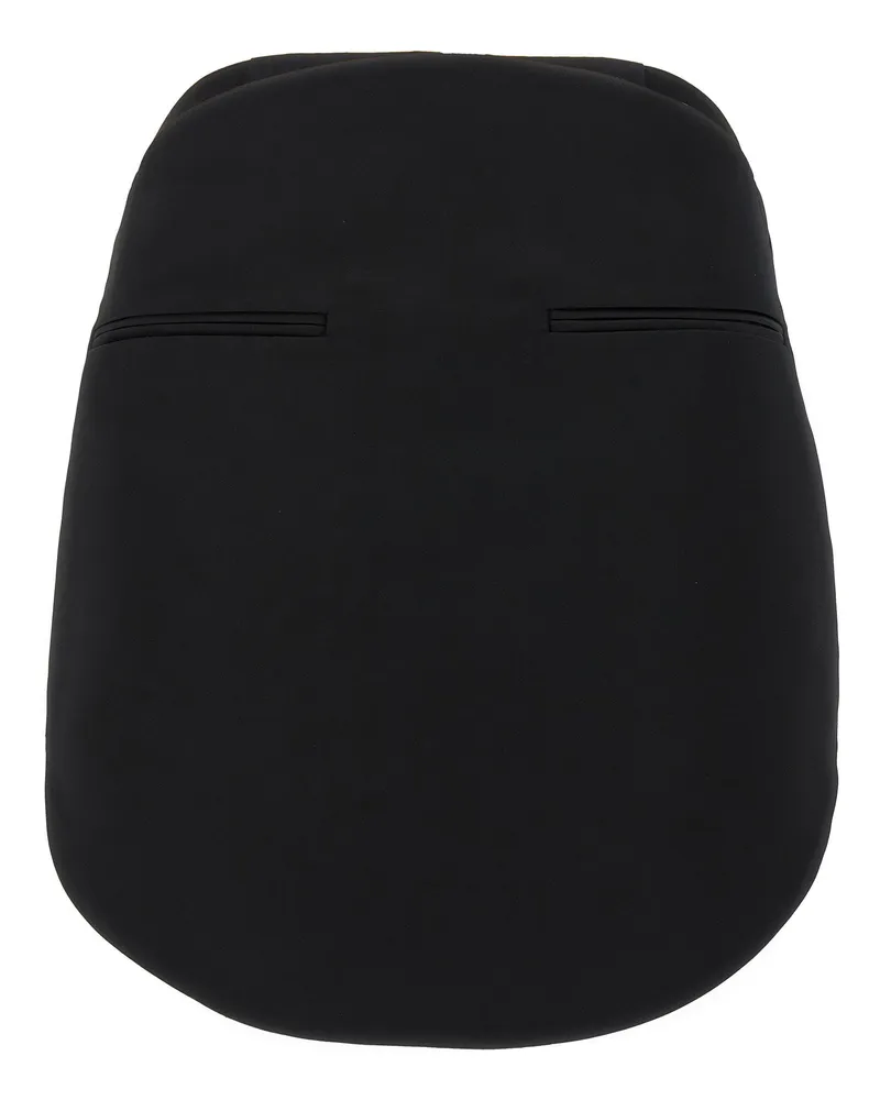 Courrèges Circle Satin Skirt — Black Black