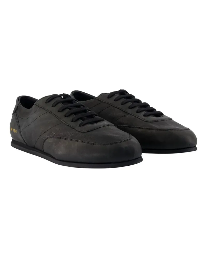 Common Projects Minimal Calfskin Sneakers — Black Black