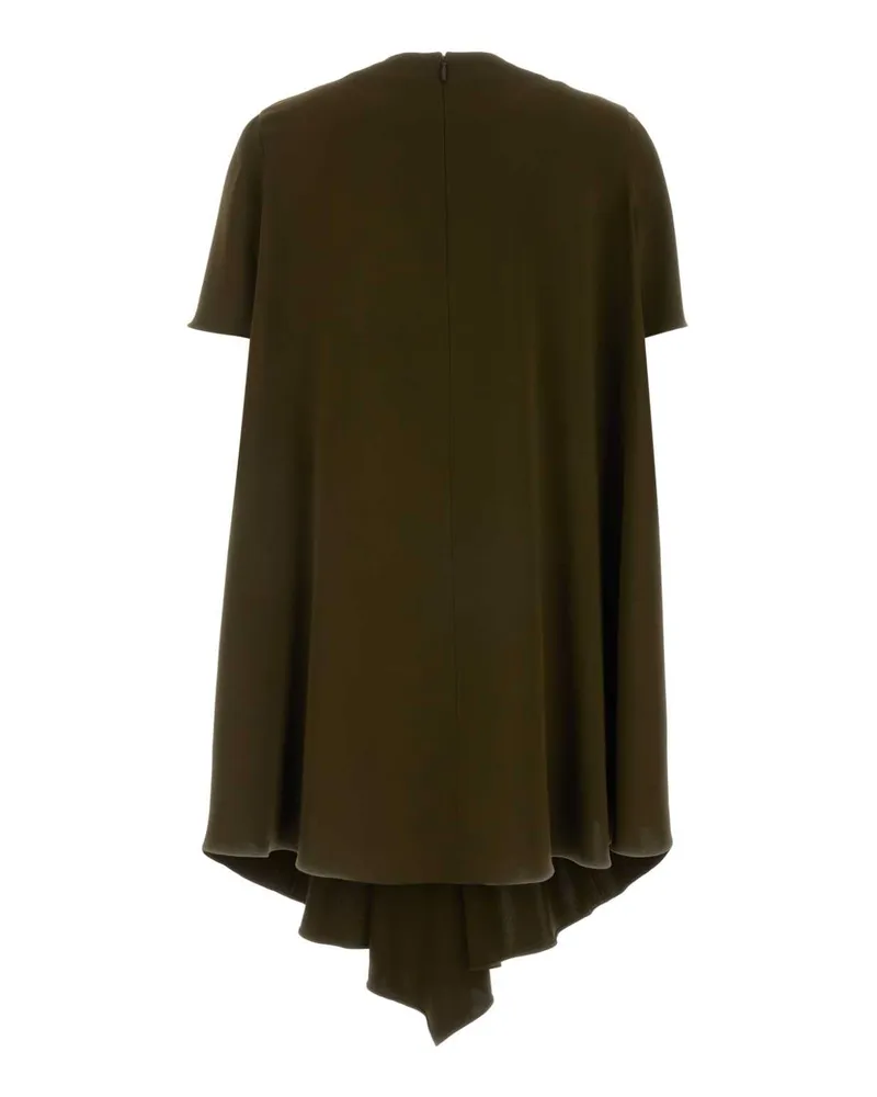 Loewe Women's Khaki Stretch Cady Mini Dress Green Exterior: Viscose Elastane Abiti Green