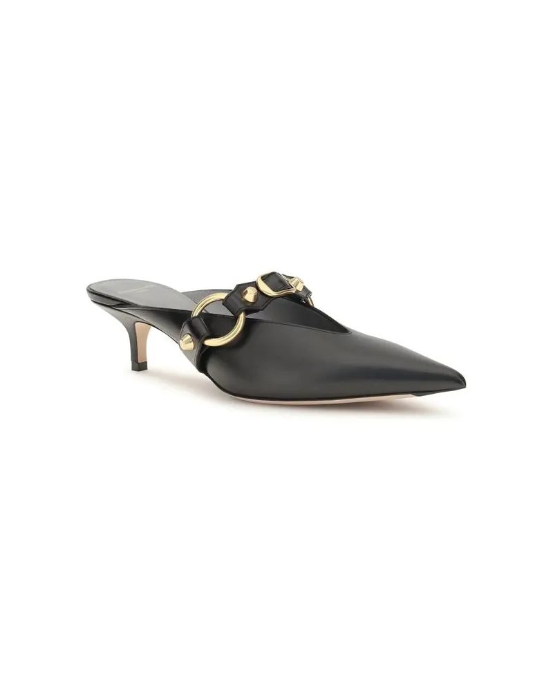 Balenciaga Women's Black Calf Leather Bos Taurus Mules Black
