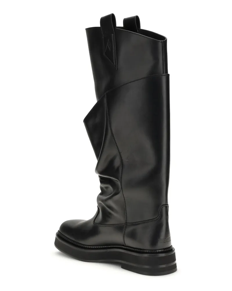 ATTICO Women's Boots La Passeggiata Black Leather Calf Black