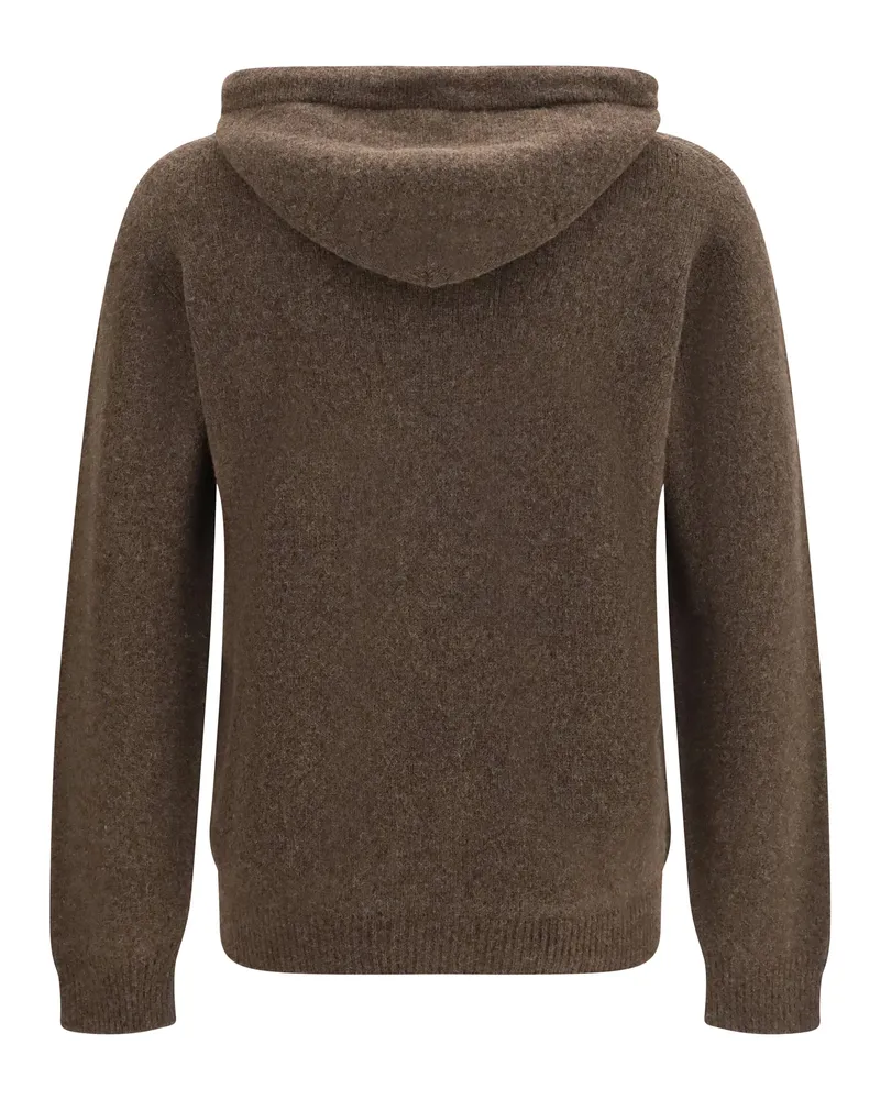 Roberto Collina Men's Hooded Sweater 07 Brown