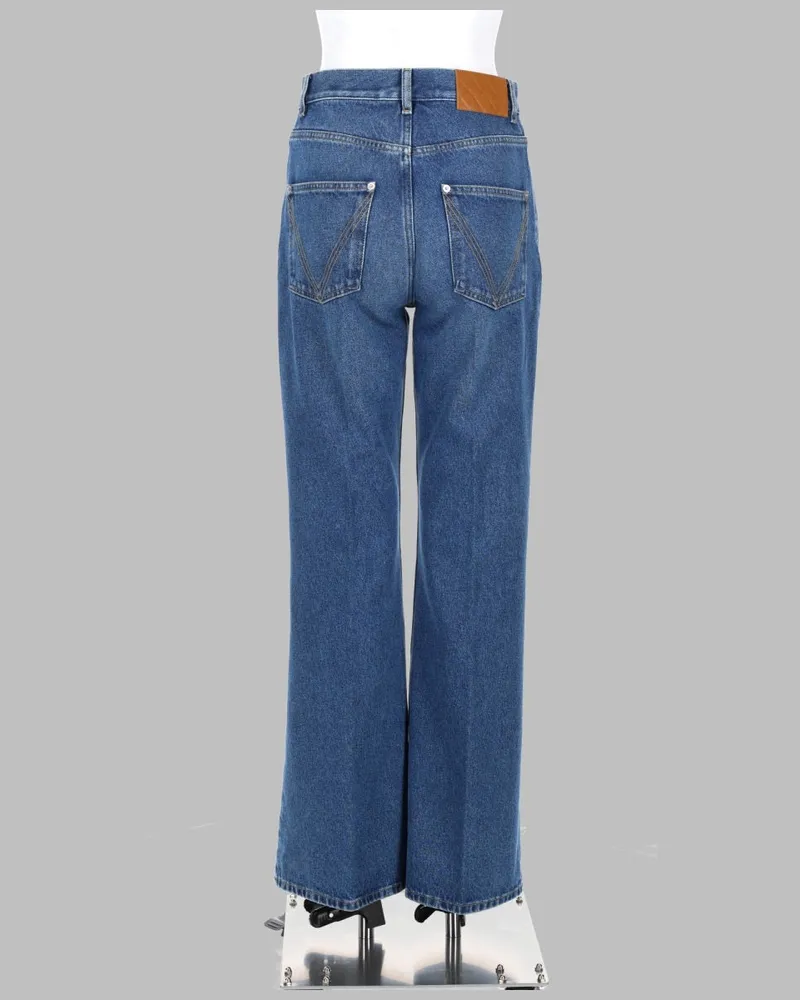 Bottega Veneta Flared Medium Wash Denim Jeans — Blue Blue
