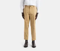 Women's Fred Straight-Leg Camel Cotton-Twill Chinos Jean