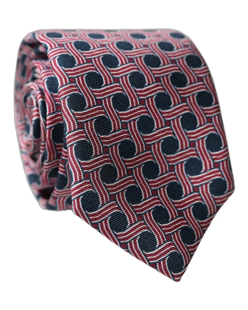 Dolce & Gabbana Multicolor Patterned Silk Adjustable Men Tied Necktie Tie Multicolor