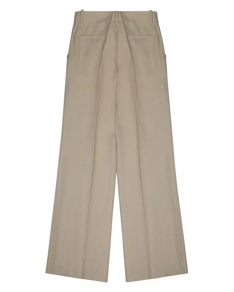 P.A.R.O.S.H. Viscose Trousers — Beige Beige