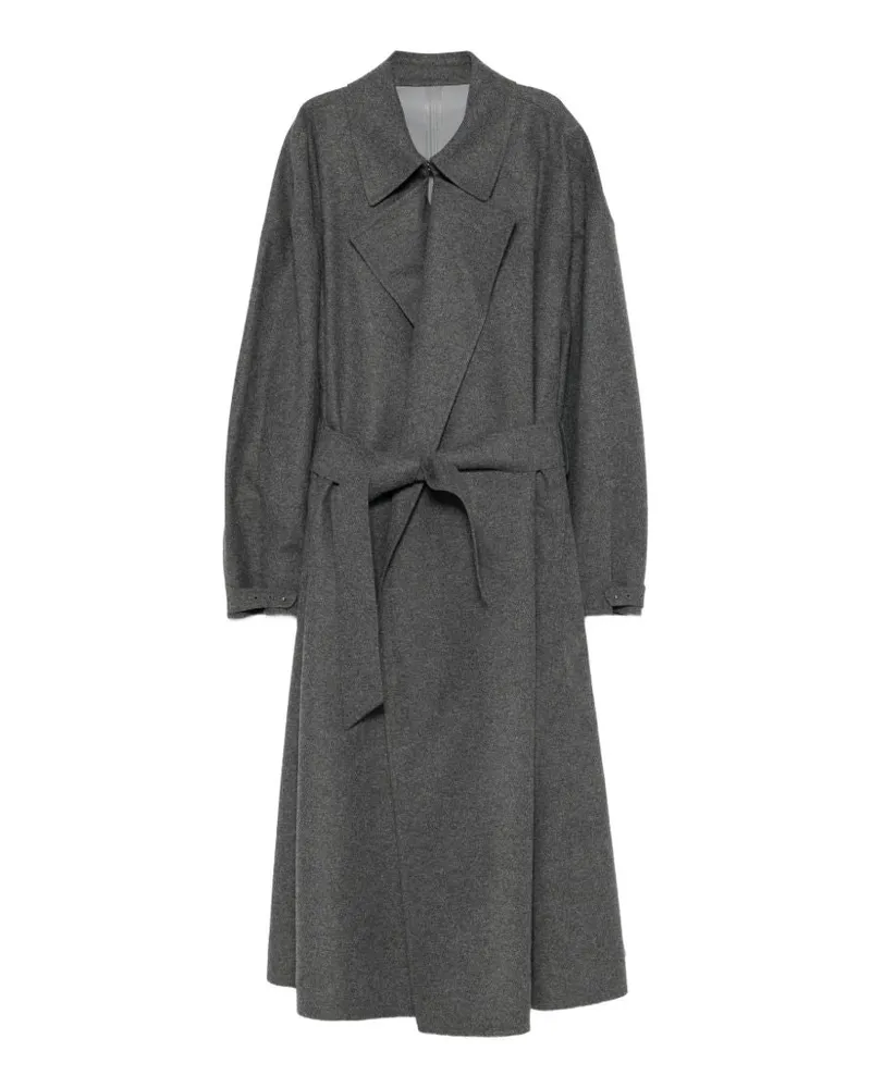 Emporio Armani Flannel Coat — Grey Grey