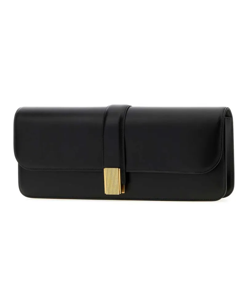KHAITE Women's Black Leather Blake Clutch Cotton Borse A Mano Black