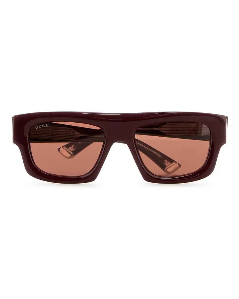 Gucci Men's Burgundy Acetate Sunglasses Burgundybrown Exterior: Occhiali Da Sole Burgundy