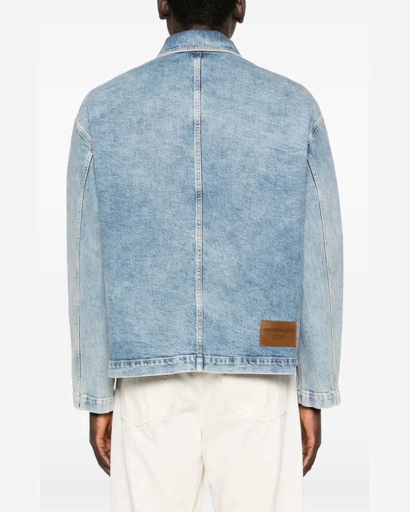 Emporio Armani Light-Wash Denim Jacket — light blue Light