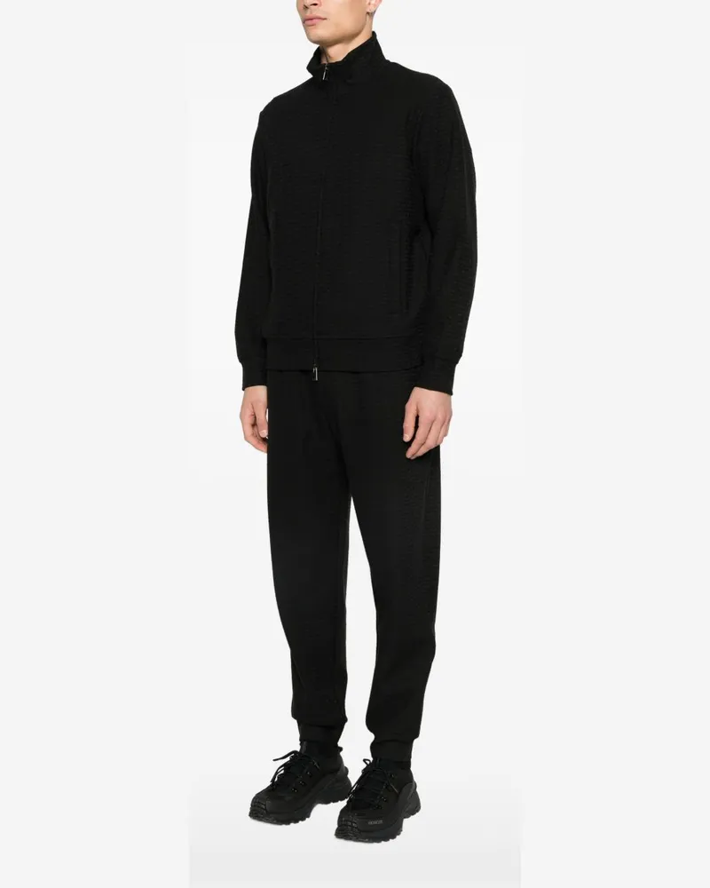 Emporio Armani Cotton Blend Sweatshirt — Black Black